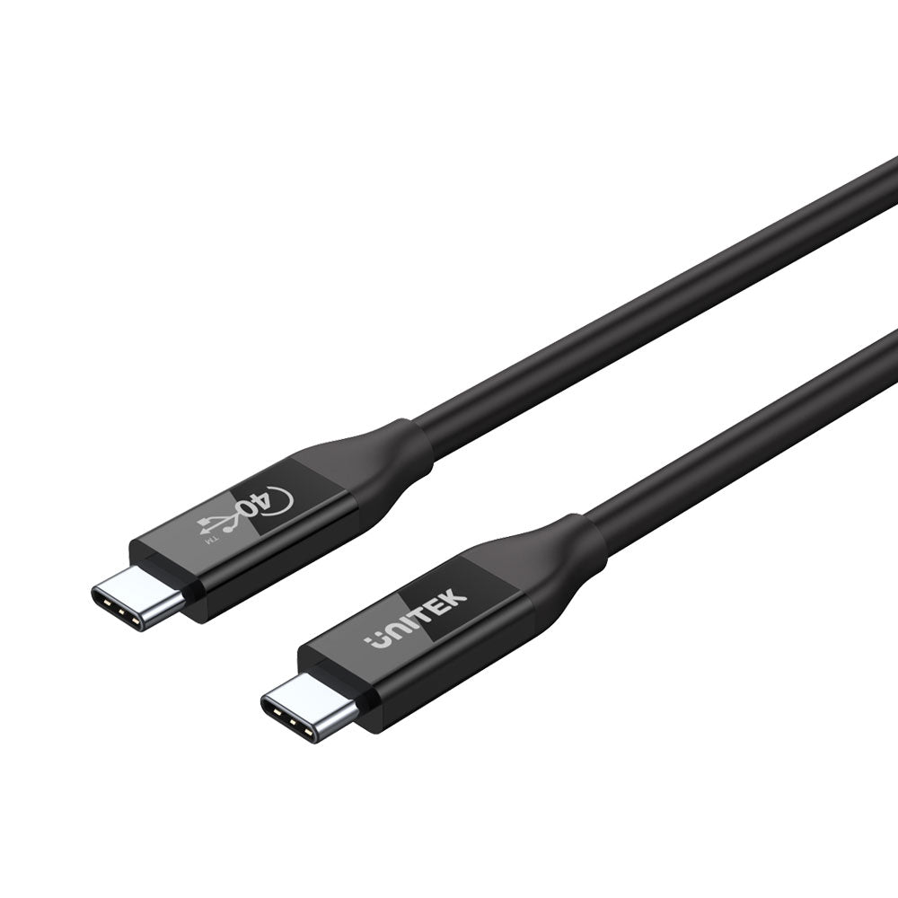 UNITEK 0.8M (USB4)TYPE-C (M-M)100W CAB(C14100BK)
