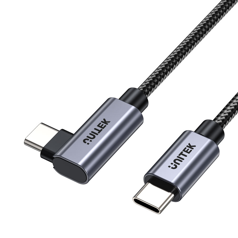 UNITEK C14123BK 1M 100W TYPE-C 90° CABLE