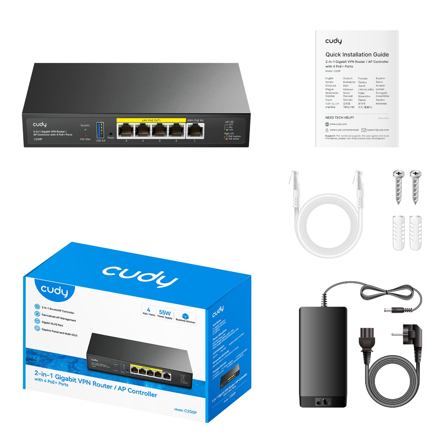 Cudy C200P 2-IN-1 SMB Router / AP Controller – image 4