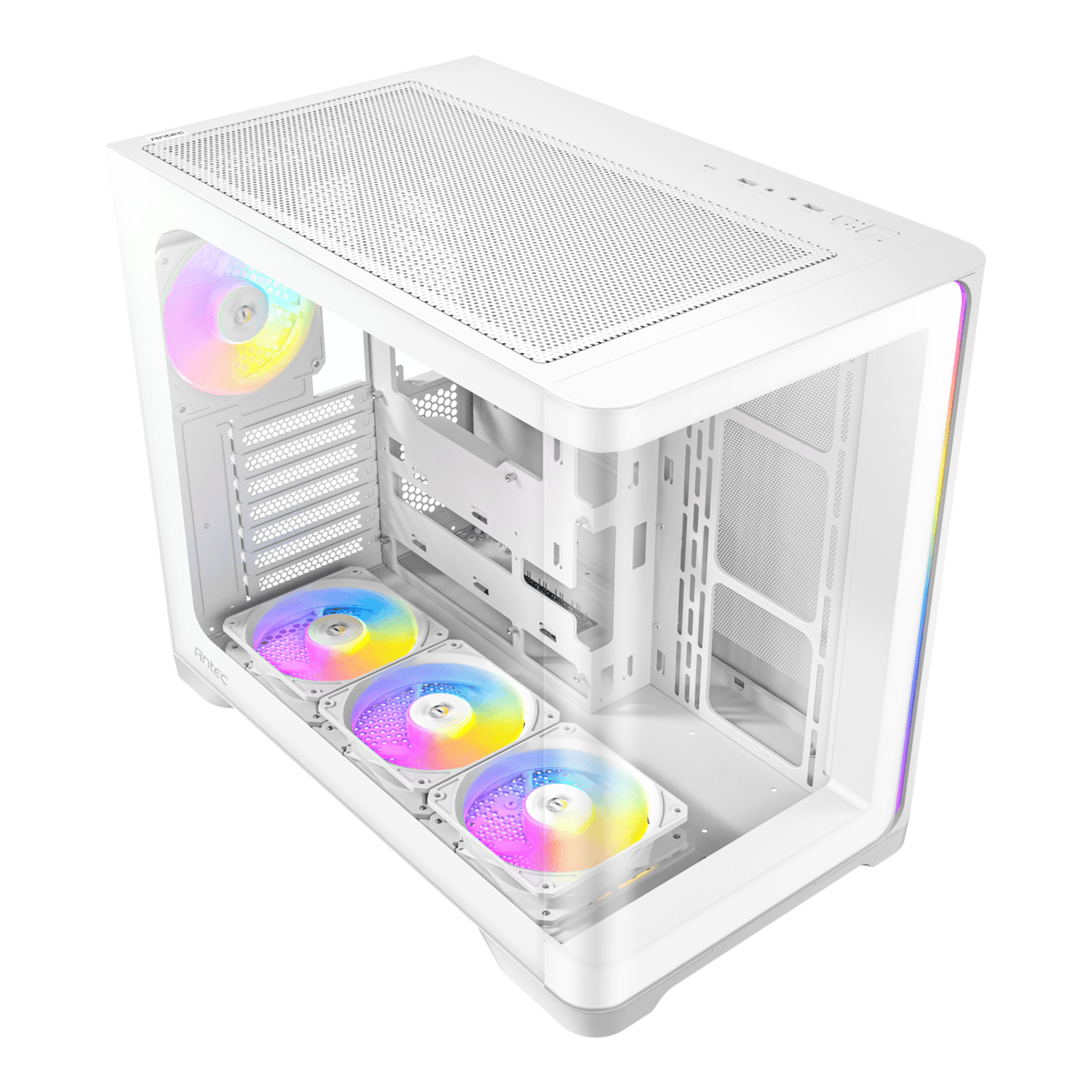 Antec C5 CURVED ARGB ATX | Micro-ATX | ITX ARGB Dual Chamber Mid-Tower Gaming Chassis - White – image 4