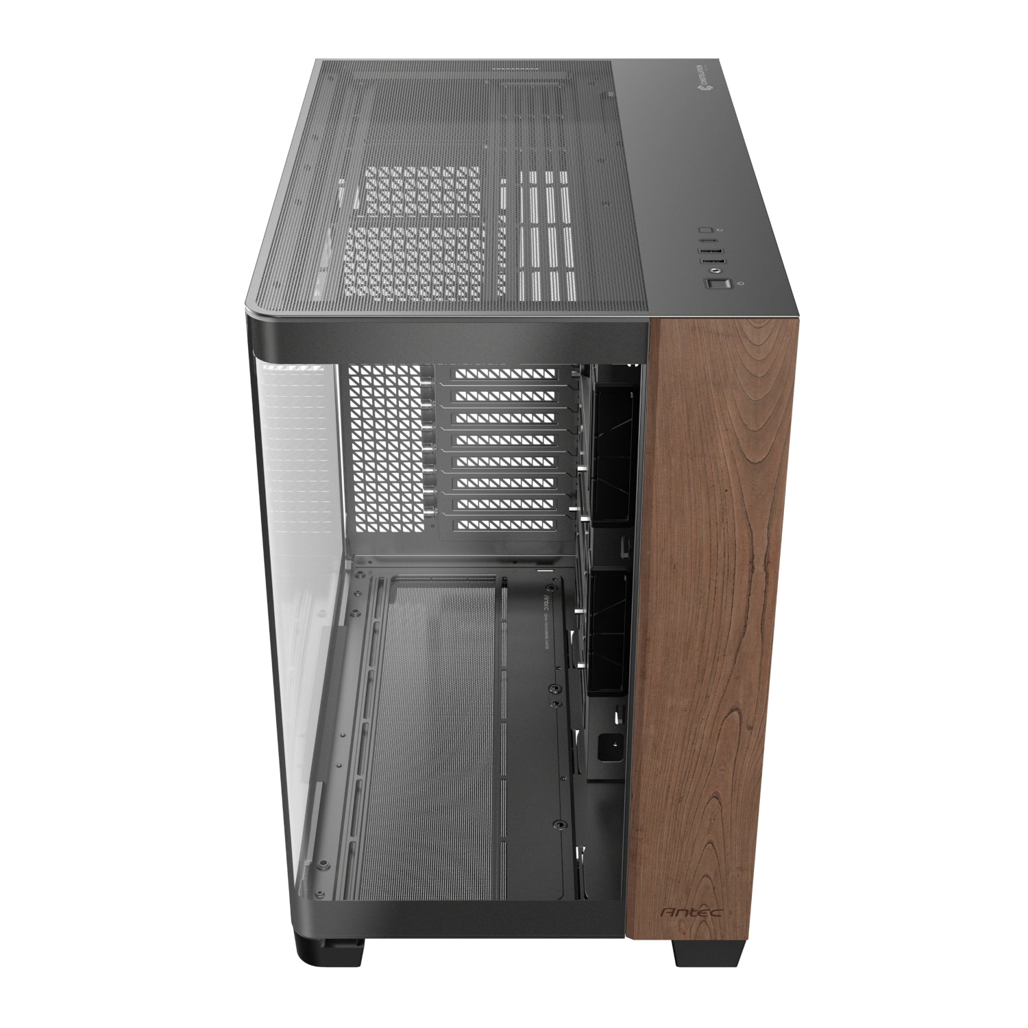 Antec C8 Curved Wood E-ATX | ATX | Micro-ATX | ITX Dual Chamber Gaming Chassis - Black – image 2