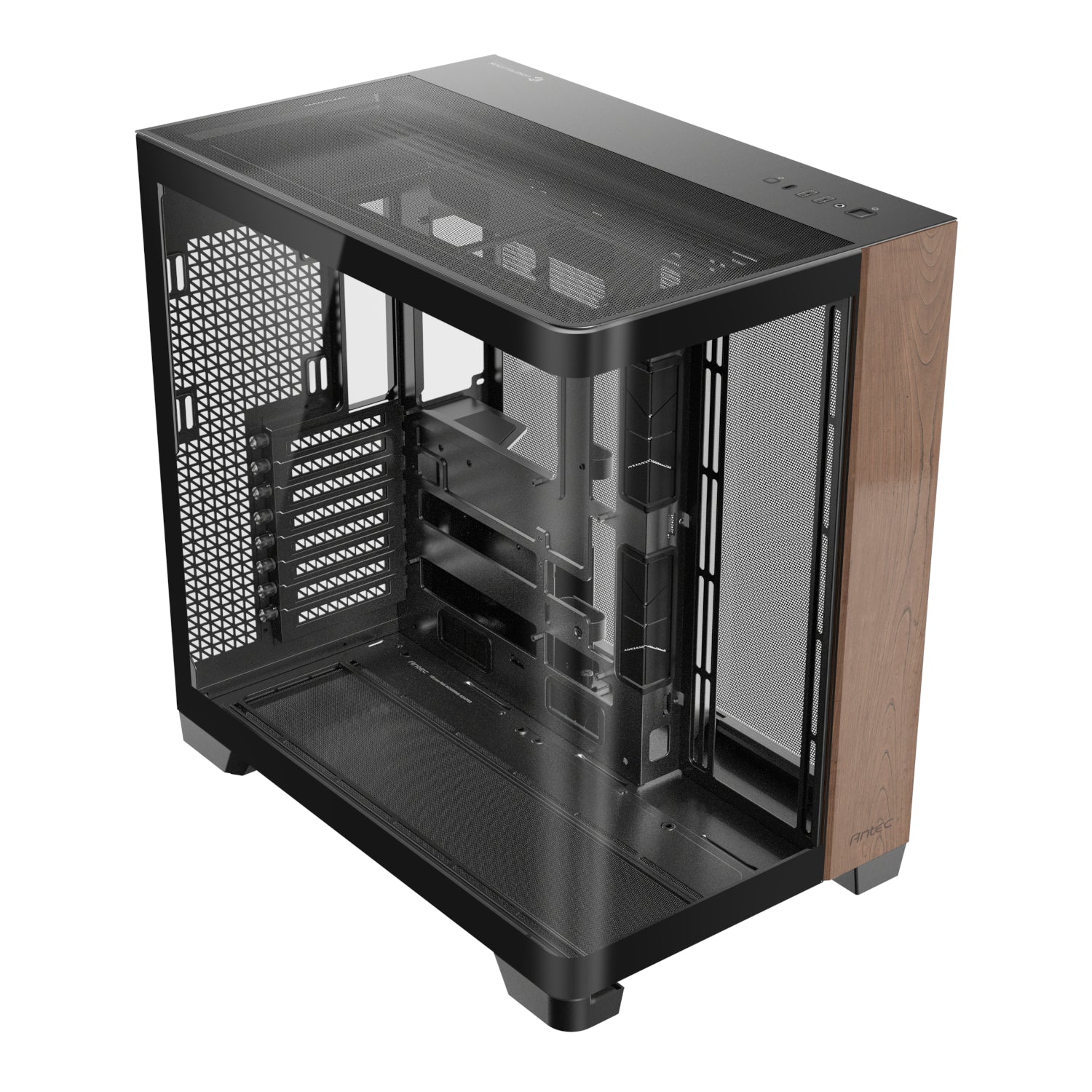 Antec C8 Curved Wood E-ATX | ATX | Micro-ATX | ITX Dual Chamber Gaming Chassis - Black – image 5