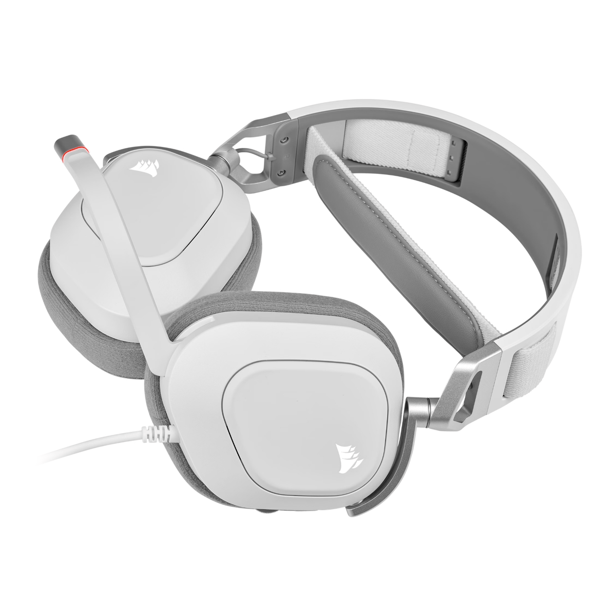 Corsair HS80 RGB USB Wired Over-Ear Gaming Headset — White – image 3