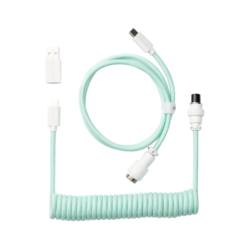 Keychron Coiled Aviator Cable - Mint/Straight – image 2