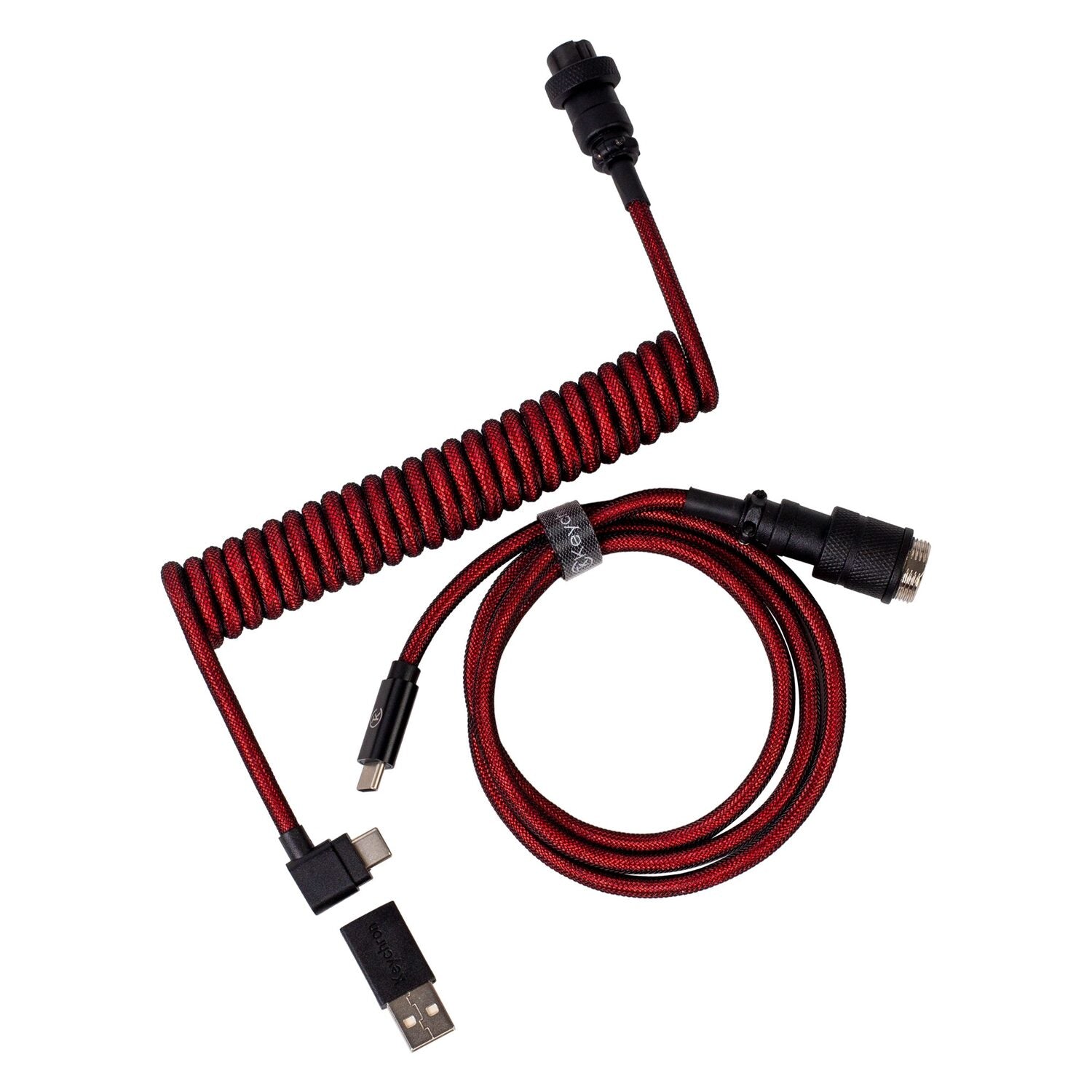 Keychron Coiled Aviator Cable - Red – image 3