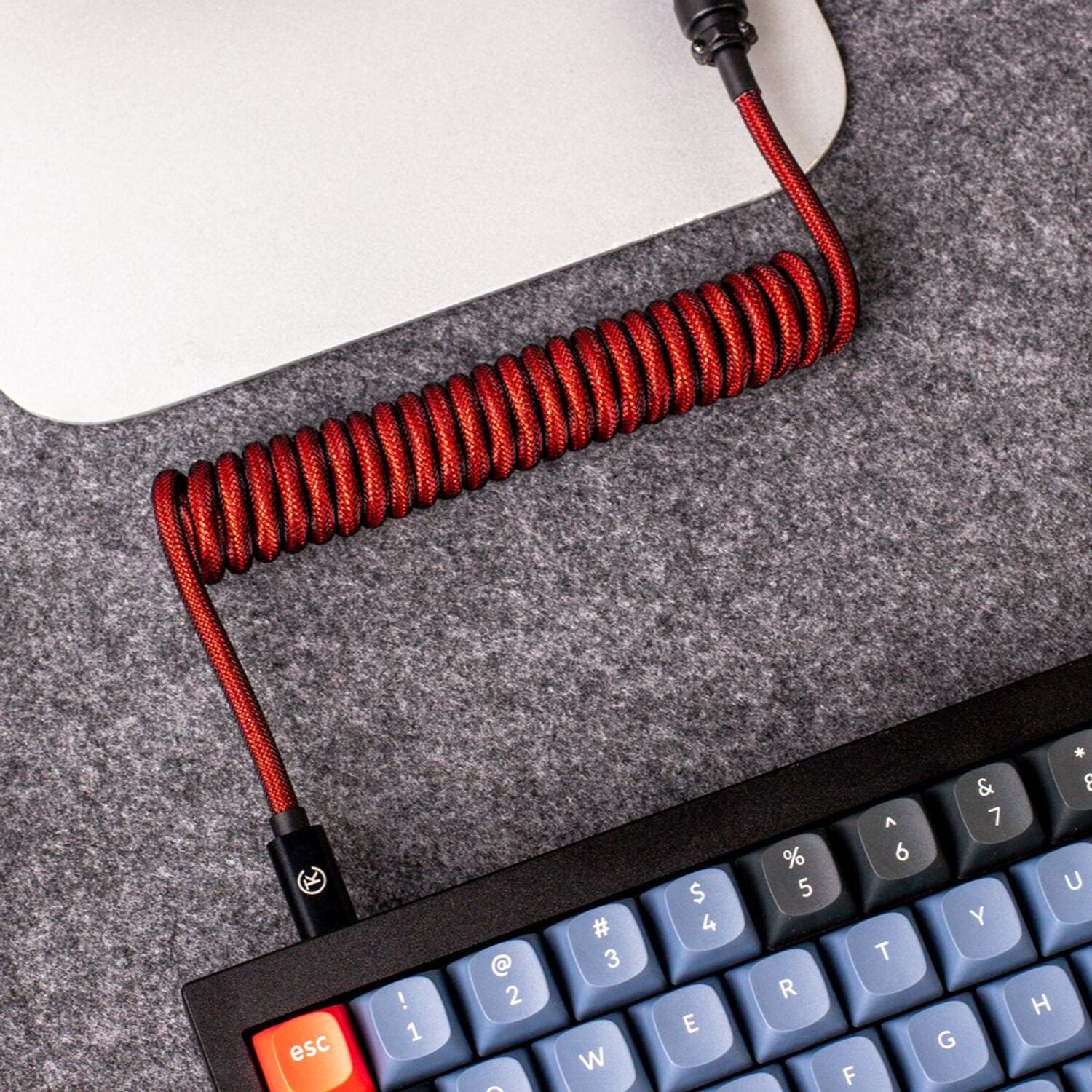 Keychron Coiled Aviator Cable - Red – image 5