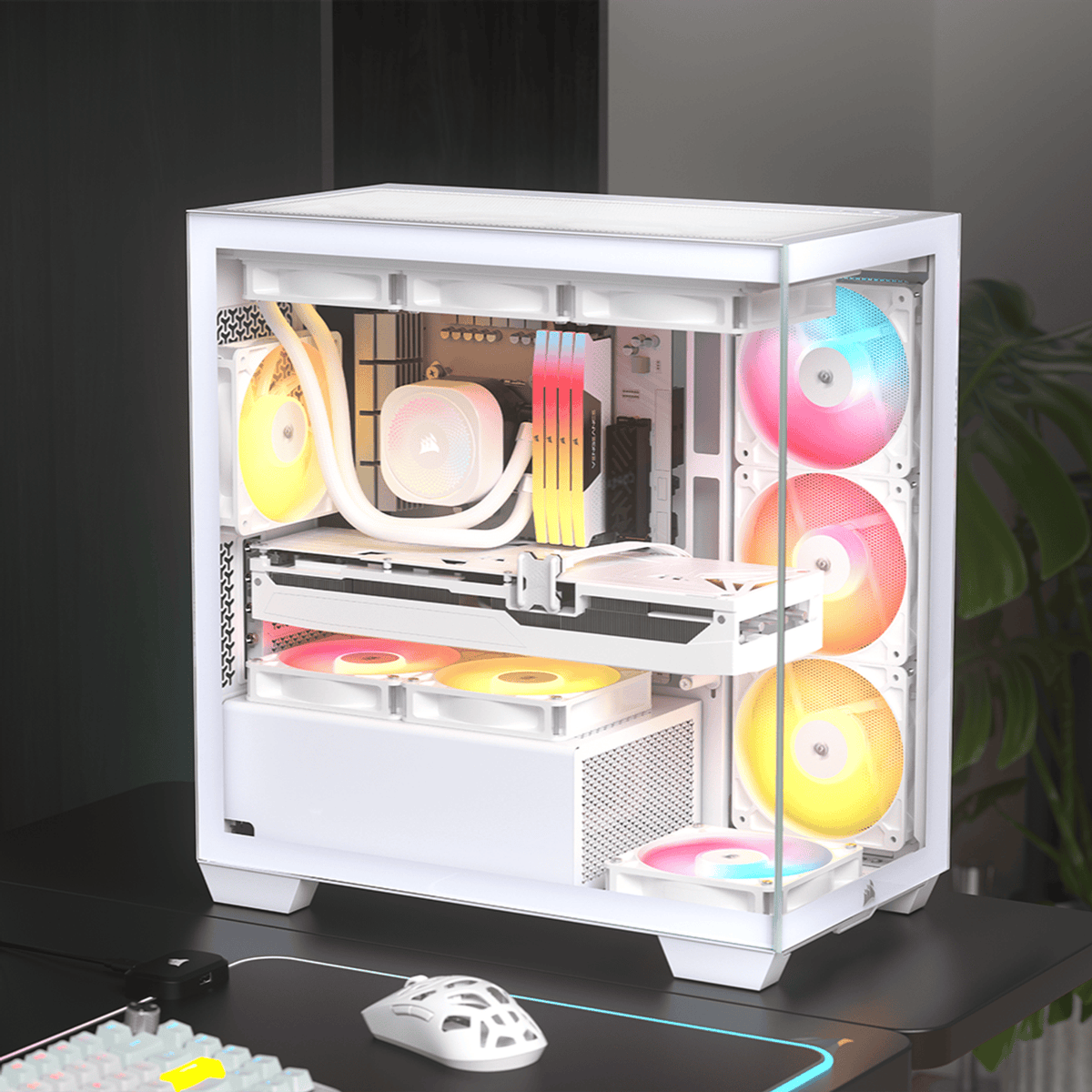 Corsair 2800X RS-R ARGB Micro-ATX PC Case – White – image 6