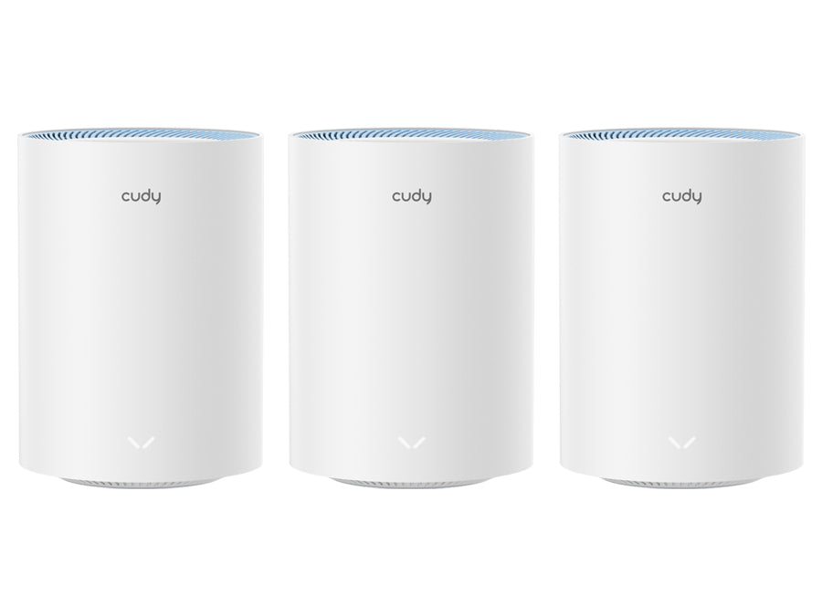 Cudy Dual Band WiFi 5 1200Mbps Fast Ethernet Mesh 3 Pack | M1200 (3-Pack)