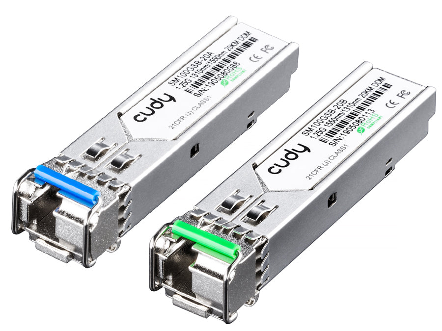 Cudy Single Mode 1.25G LC Bi-Directional SFP 20km | SM100GSB-20AB