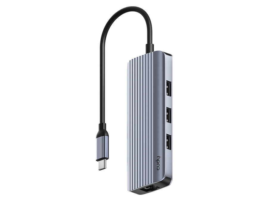 Cudy 6-in-1 4K 60Hz HDMI USB-A and USB-C Gigabit Ethernet Hub | UH606