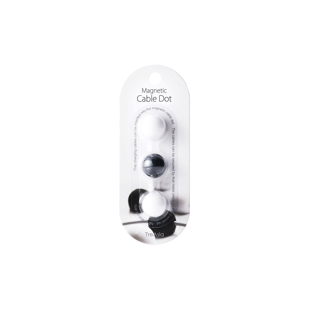 MAGNETIC CABLE DOT, WHITE BLACK WHITE