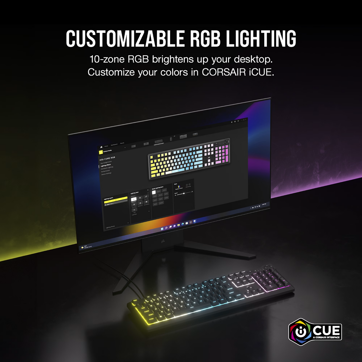 Corsair K55 CORE RGB Gaming Keyboard - Black – image 5