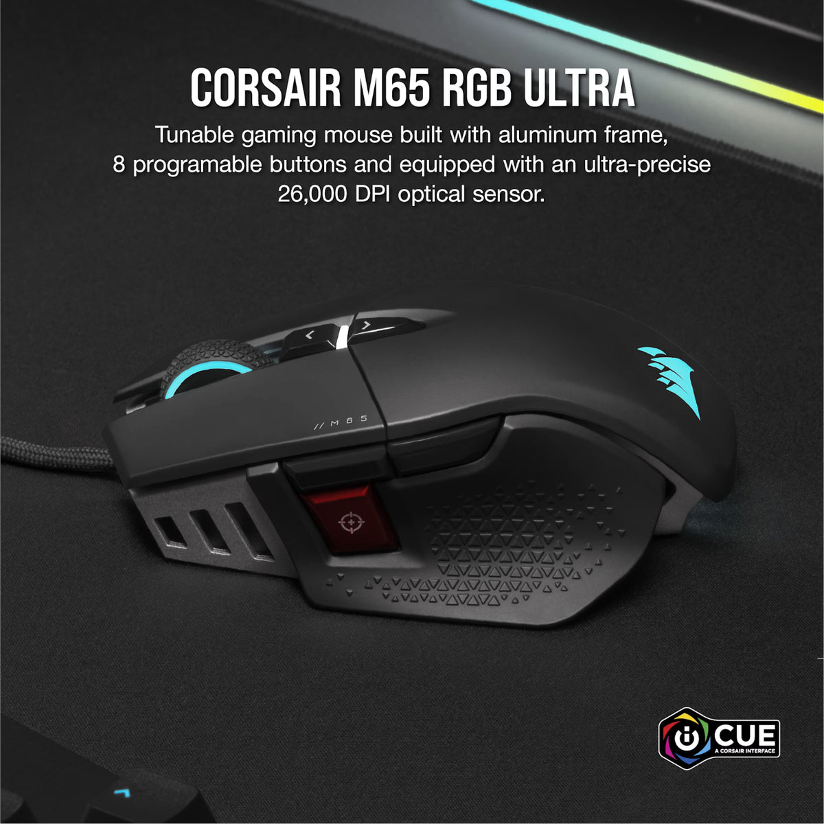 Corsair M65 RGB ULTRA Tunable FPS 26000 DPI Gaming Mouse - Black – image 5