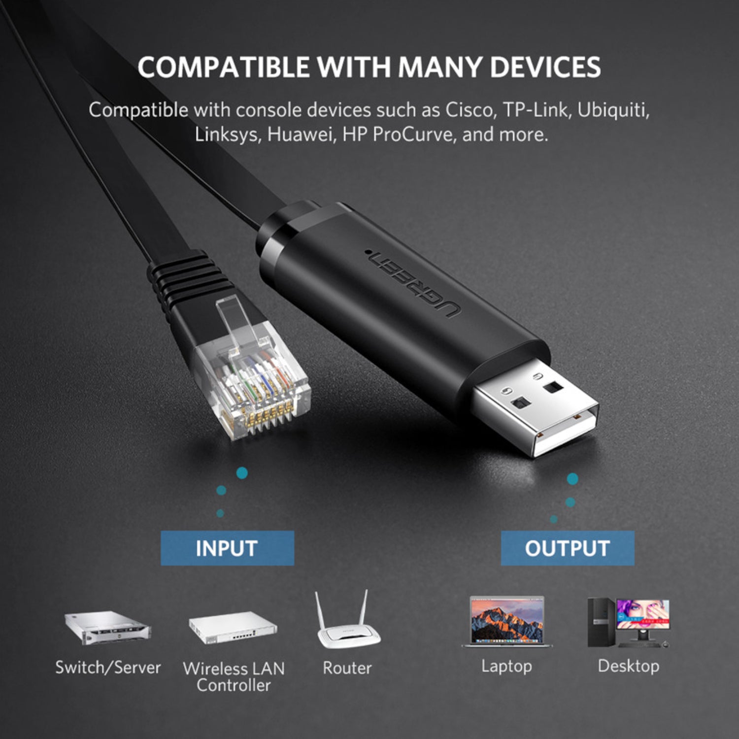 UGREEN USB-A to RJ45 Console Cable 1.5m – image 3