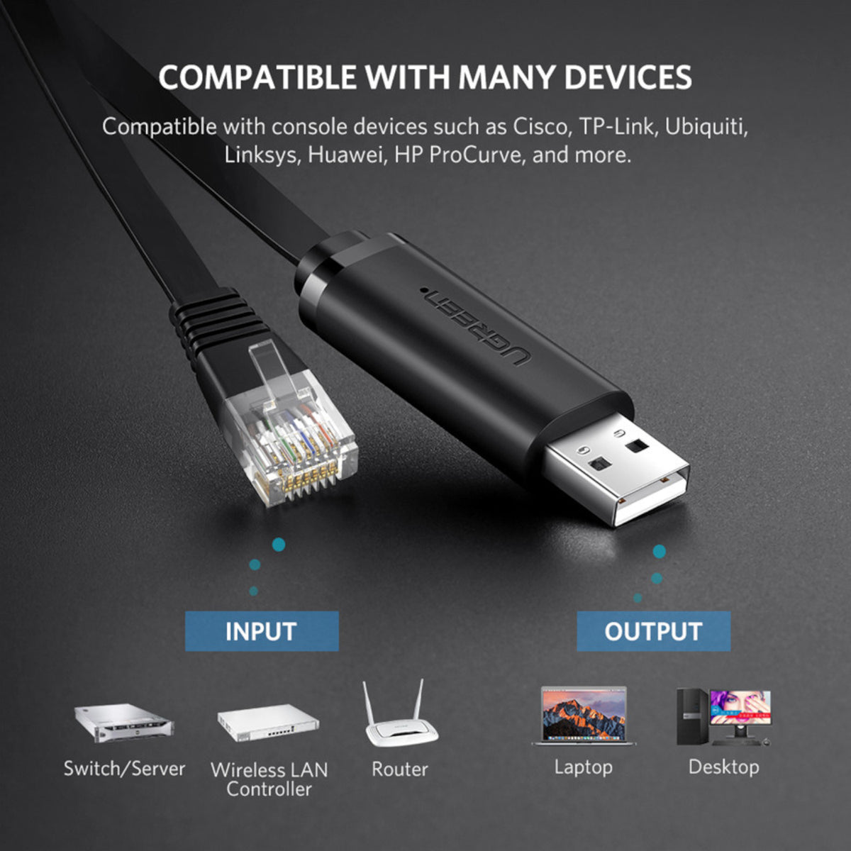 UGREEN USB-A to RJ45 Console Cable 1.5m – image 3
