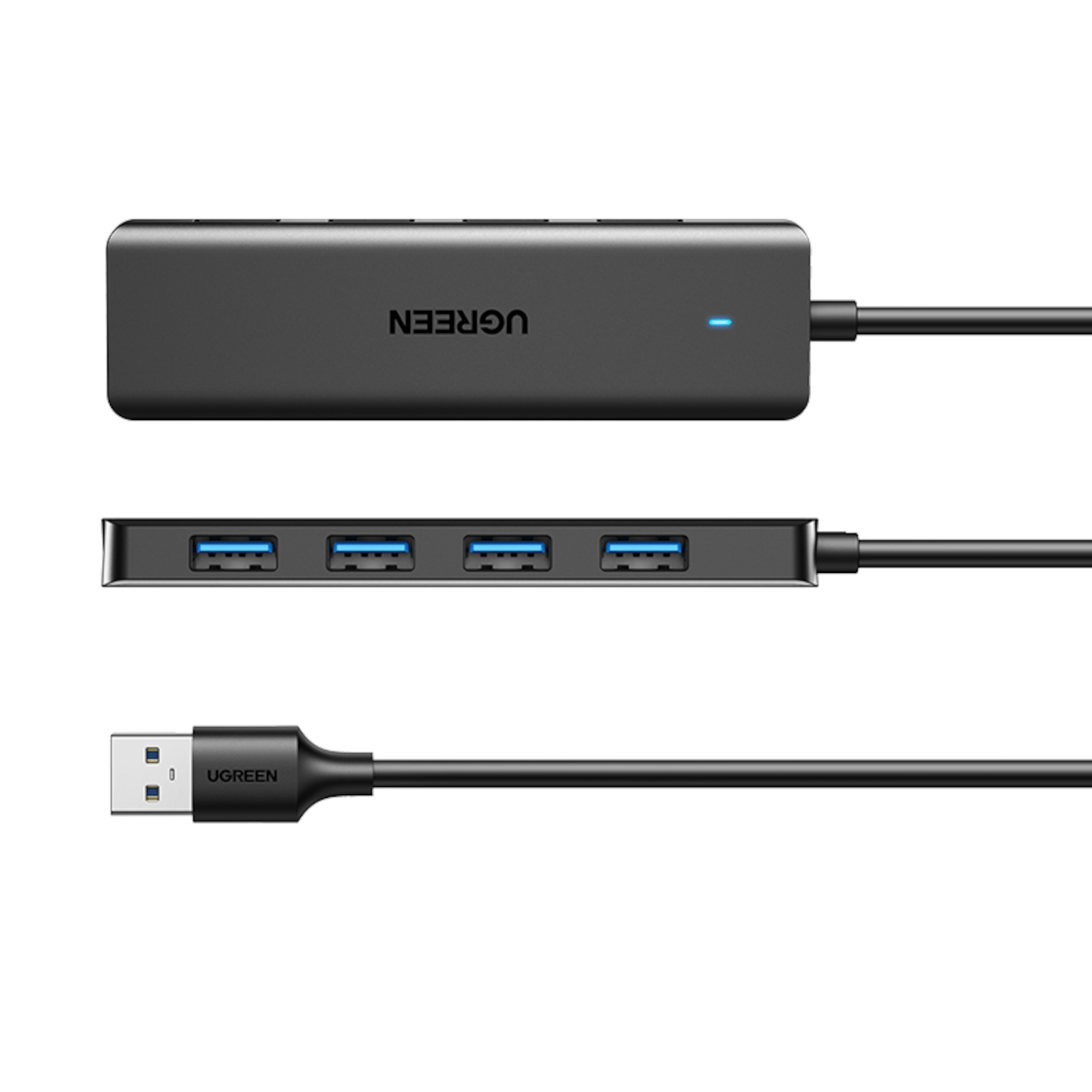 UGREEN 4-in-1 USB 3.0 Hub - High-Speed 5Gbps Data Transfer - Grey – image 3