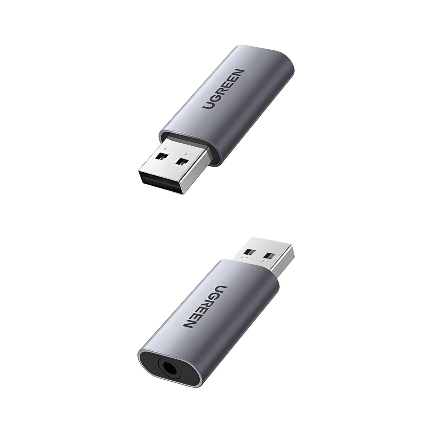 UGREEN CM383-80864 USB-A to 3.5mm Audio Jack External Sound Adapter - Silver – image 2