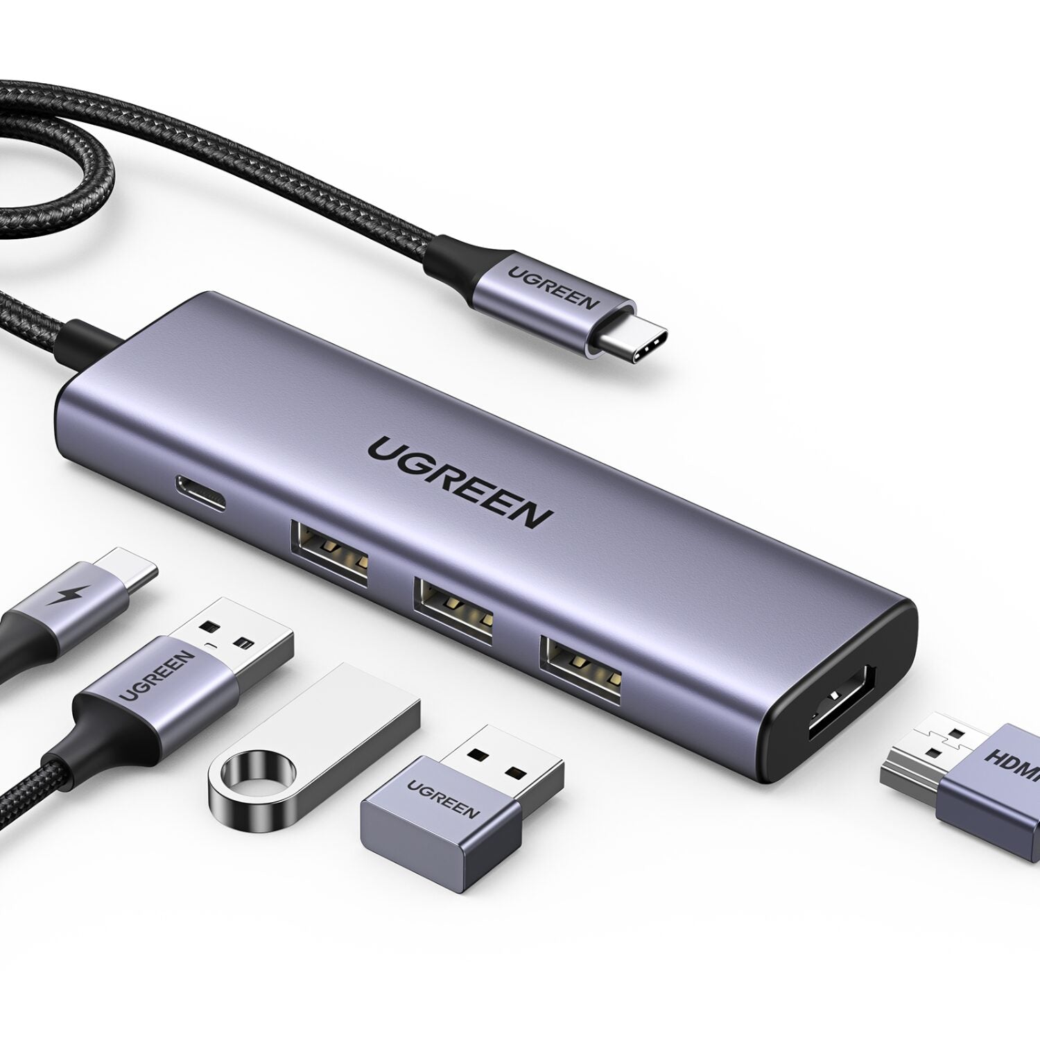 UGREEN Revodok 5-in-1 Type-C Hub | 4K HDMI | Type-C | USB3.0 – image 4