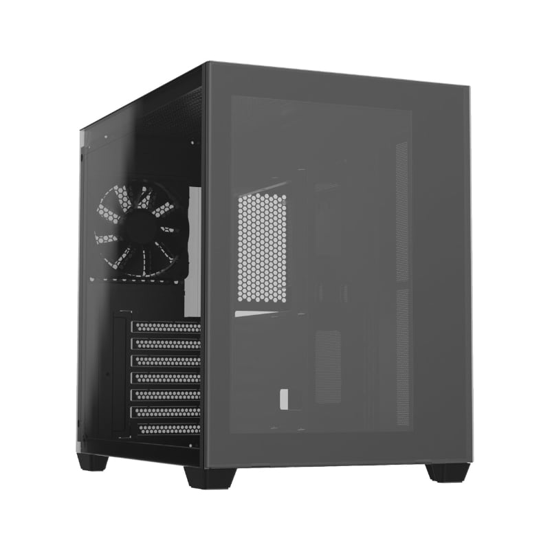 FSP CMT380B ATX Gaming Chassis Tempered Glass side panel – Black