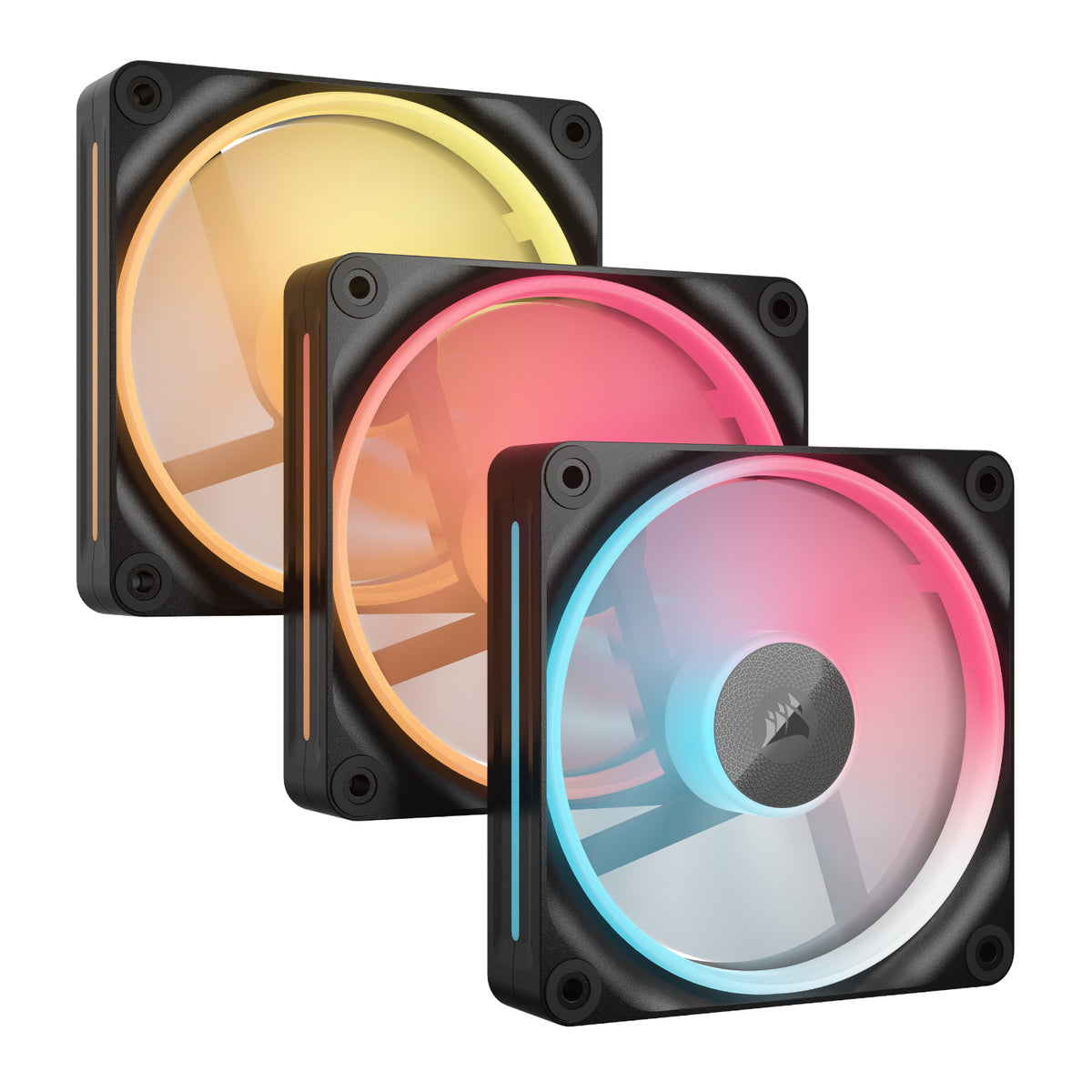 Corsair iCUE LINK LX120-R RGB 120mm PWM Reverse Fans Starter Kit 3-Pack – image 3