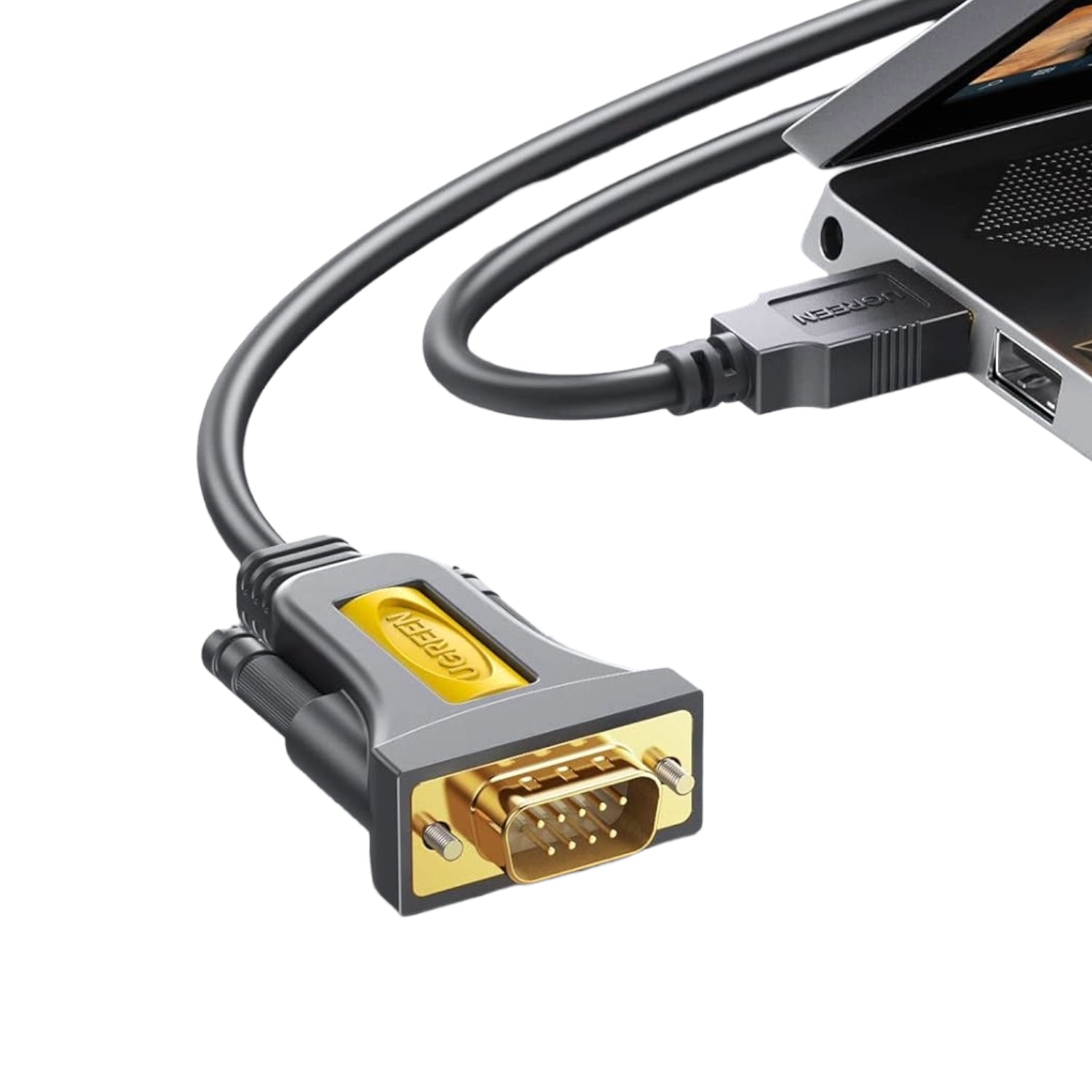 UGREEN USB 2.0 to RS-232 Serial Adapter Cable (USB-A Male to DB9 Male)-Black – image 3