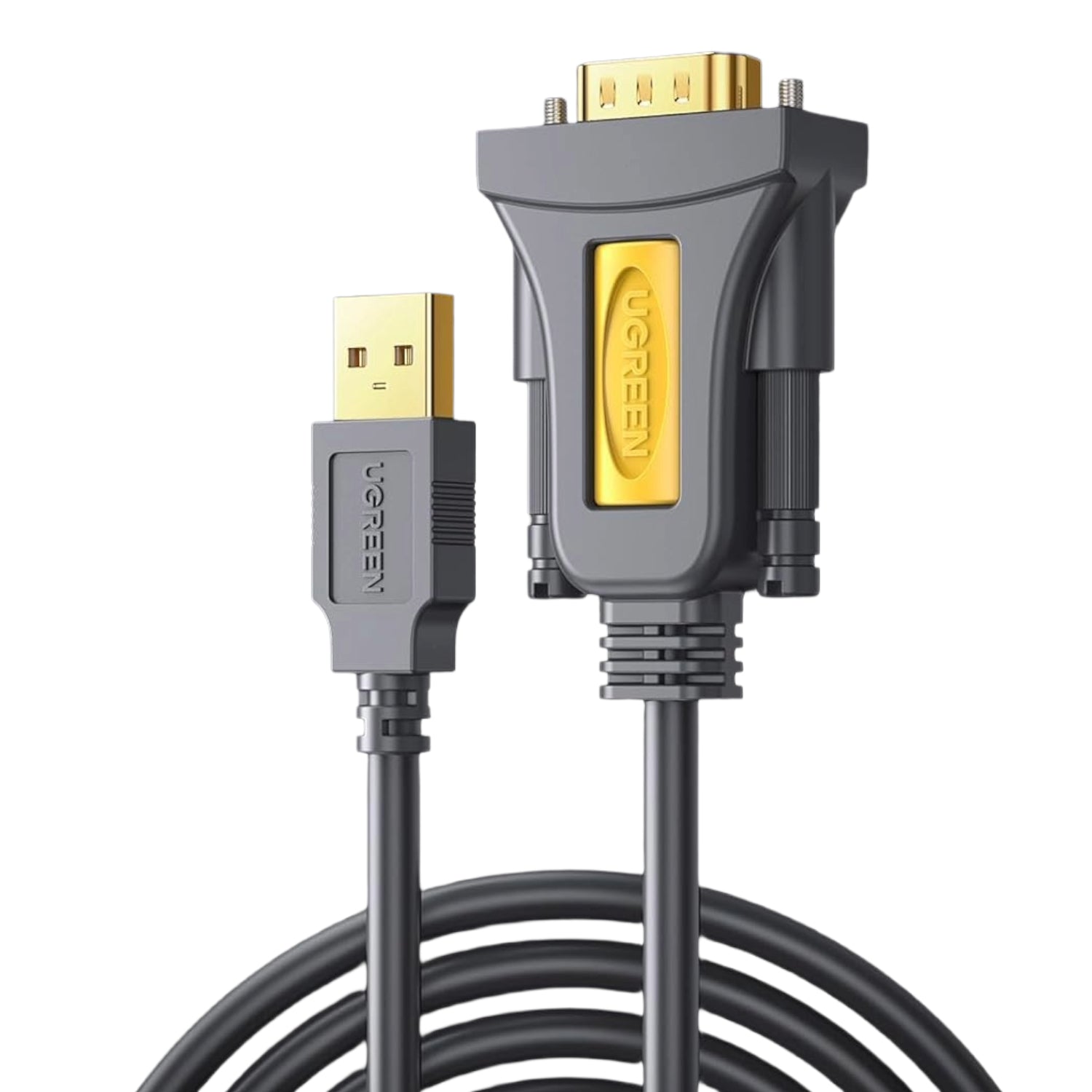 UGREEN USB 2.0 to RS-232 Serial Adapter Cable (USB-A Male to DB9 Male)-Black – image 2