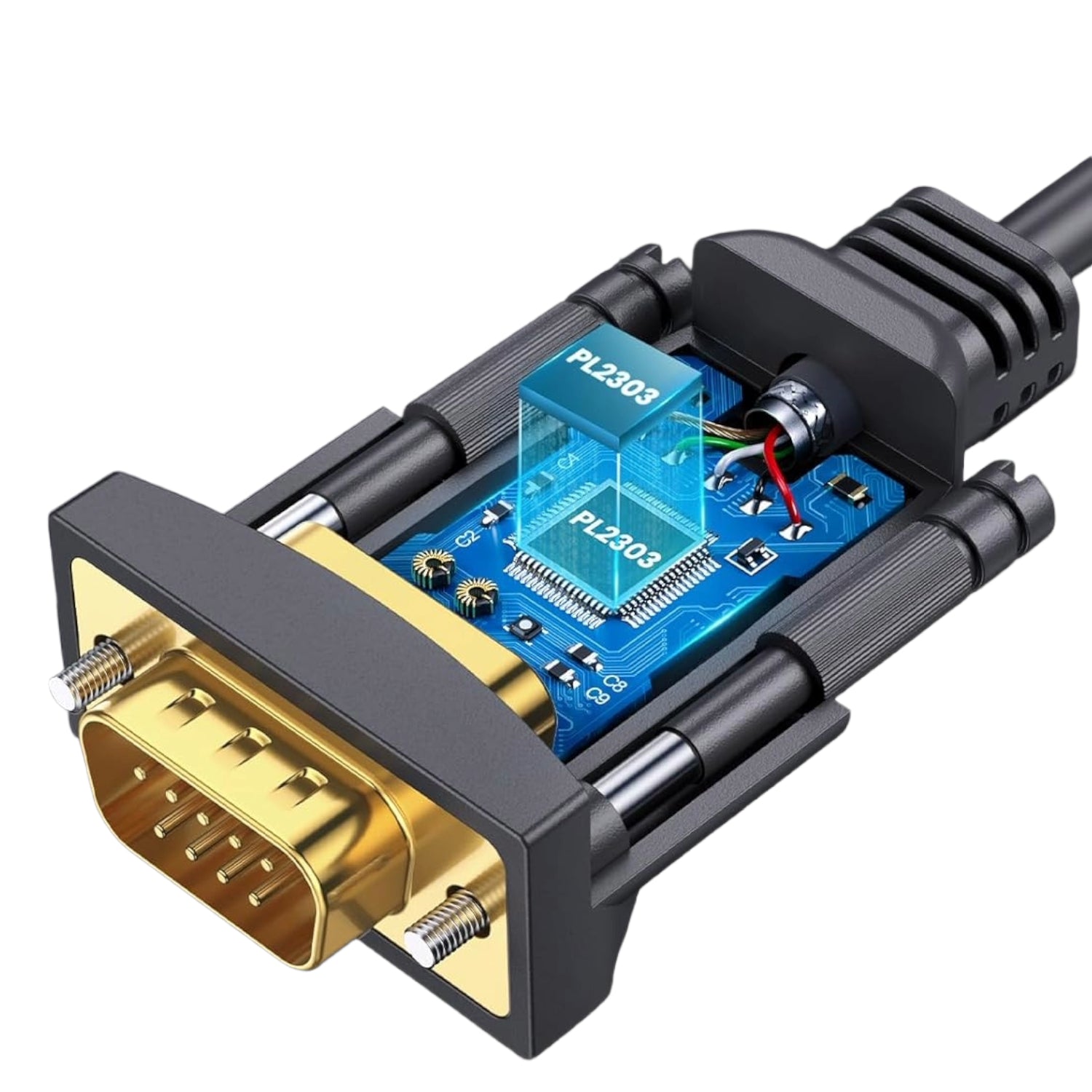 UGREEN USB 2.0 to RS-232 Serial Adapter Cable (USB-A Male to DB9 Male)-Black – image 4