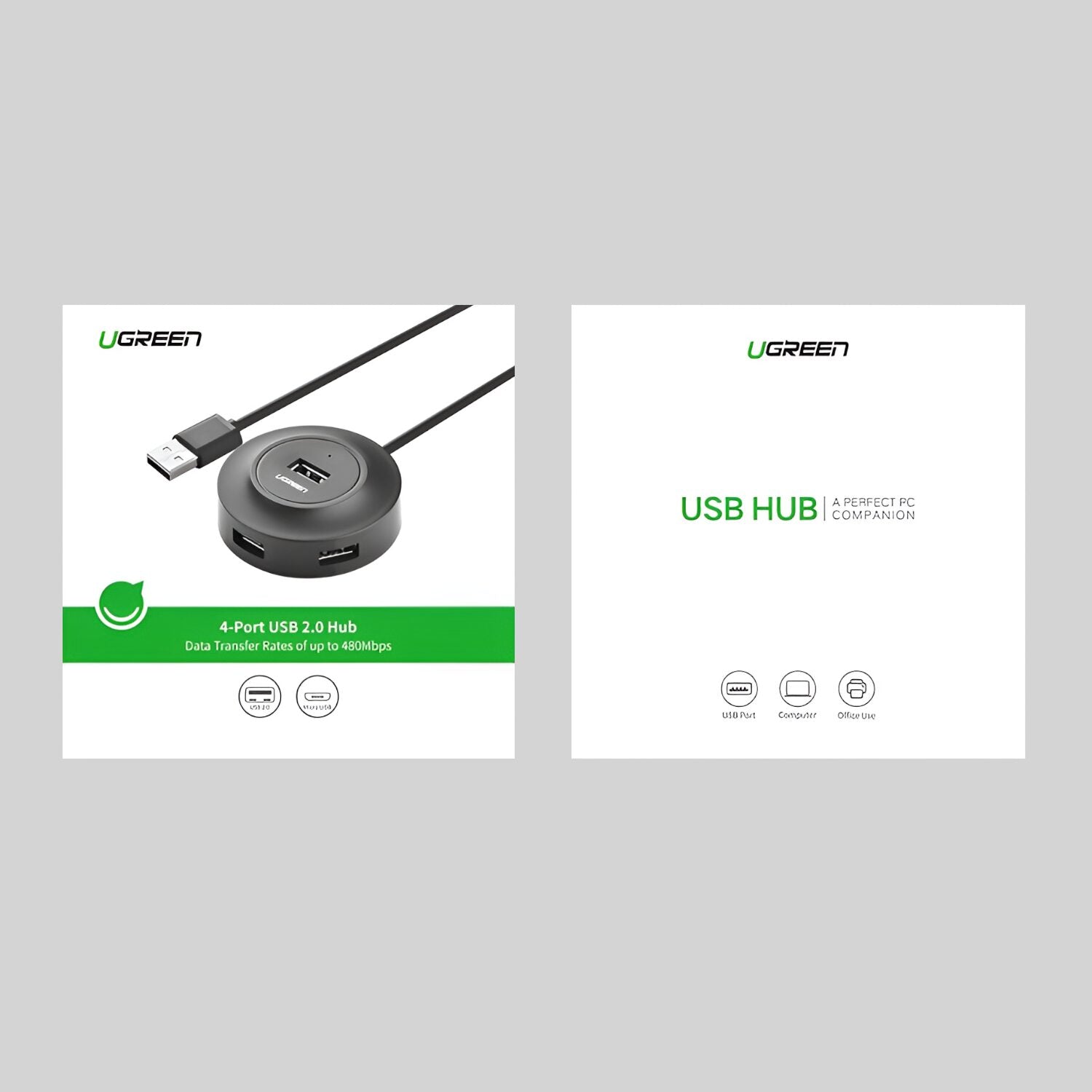 UGREEN 4-IN 1 USB 2.0 Hub (20777) - Black – image 5