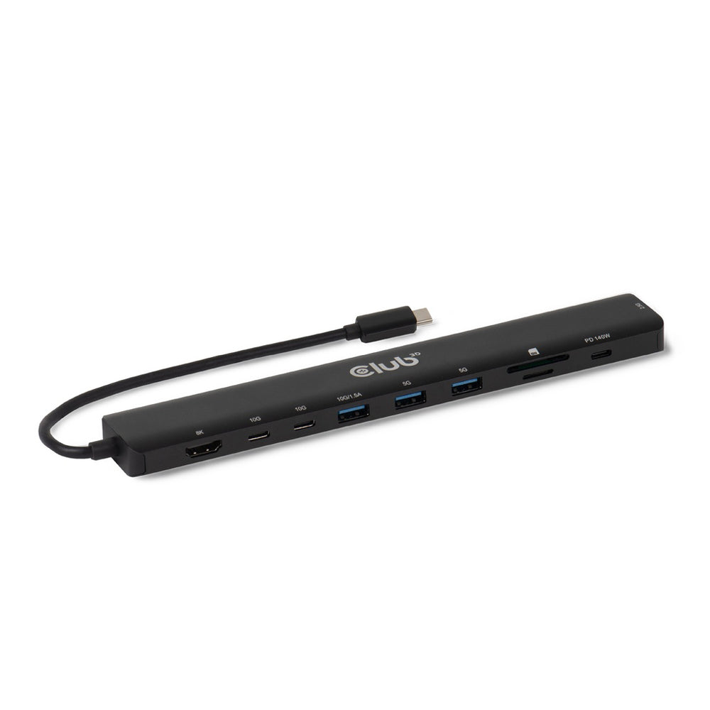 CLUB3D CSV-2550 USB TYPE-C 10-IN-1 PORT REPLICATOR WITH 8K @30HZ HDMI AND PD3.1 MAX. 140W