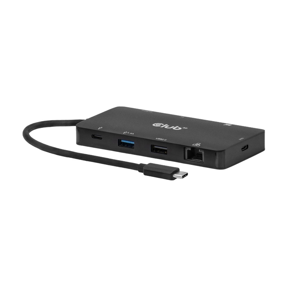CLUB3D CSV-2552 USB TYPE-C 9-IN-1 DUAL DISPLAY PORT REPLICATOR WITH 8K @30HZ HDMI AND PD3.0 MAX. 100W
