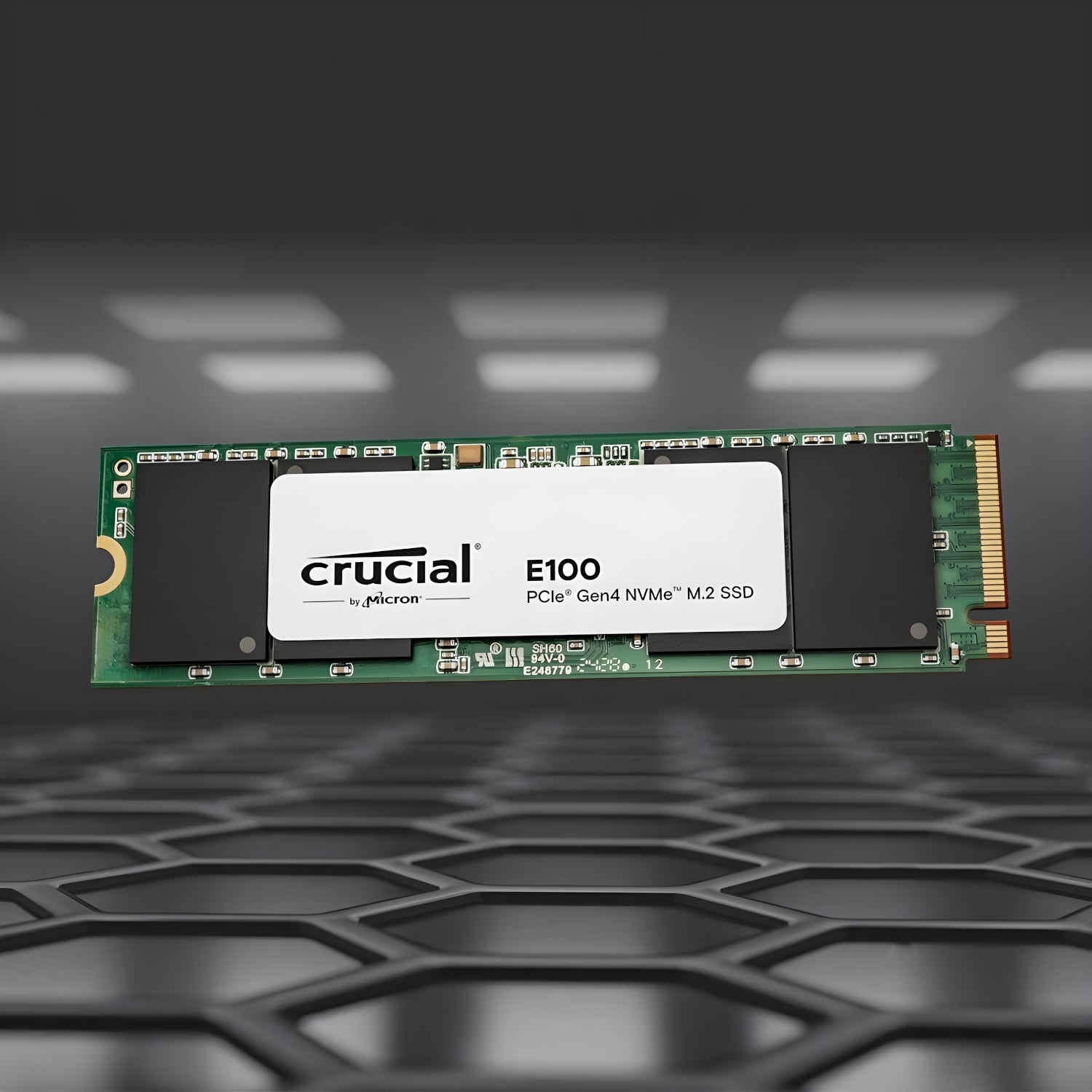 Crucial E100 480GB PCIe Gen4 2280 NVMe M.2 SSD – image 3