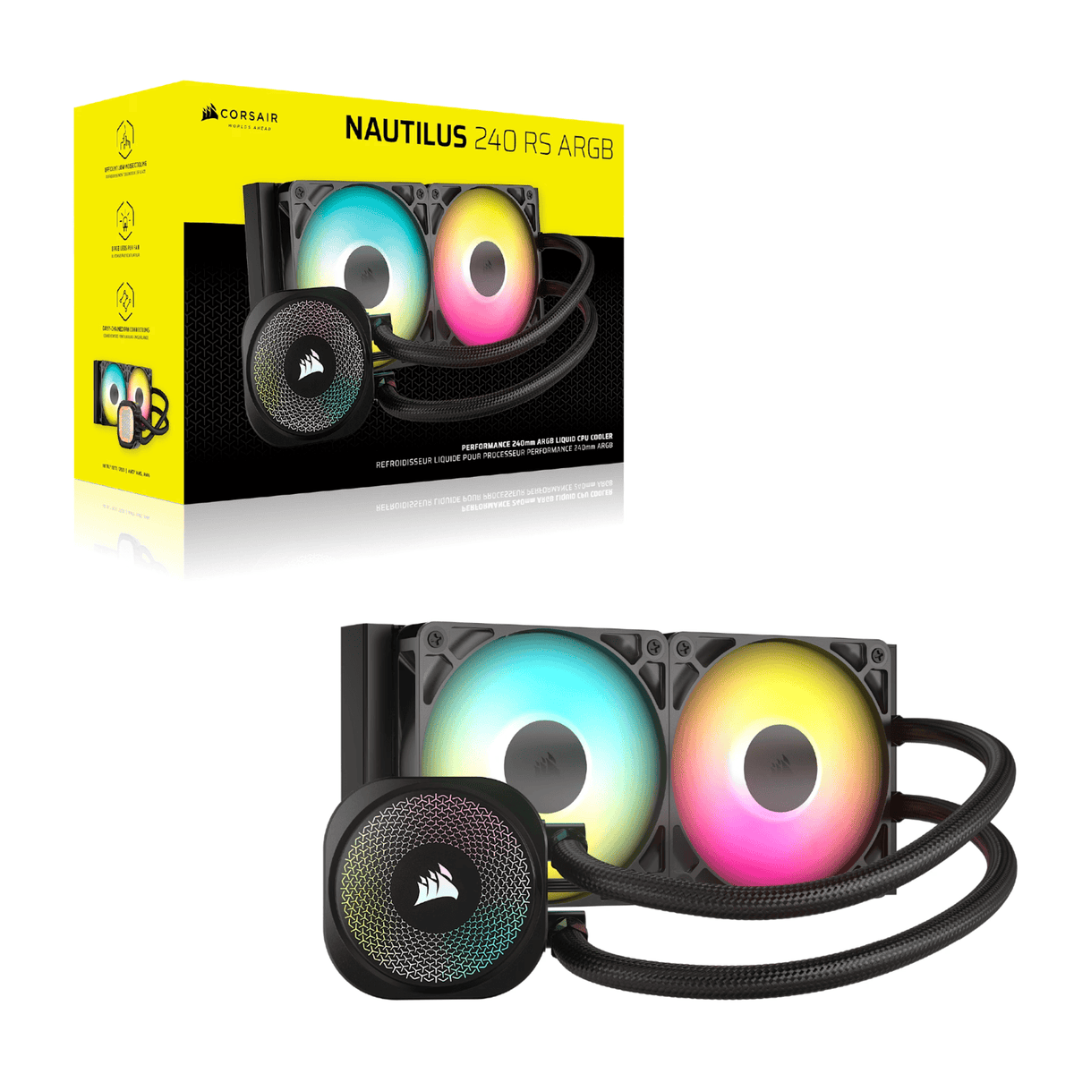 Corsair NAUTILUS 240 RS ARGB Liquid CPU Cooler - Black – image 6