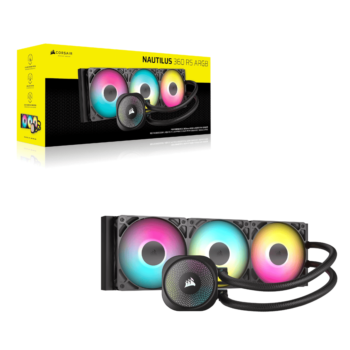 Corsair NAUTILUS 360 RS ARGB Liquid CPU Cooler - Black – image 6