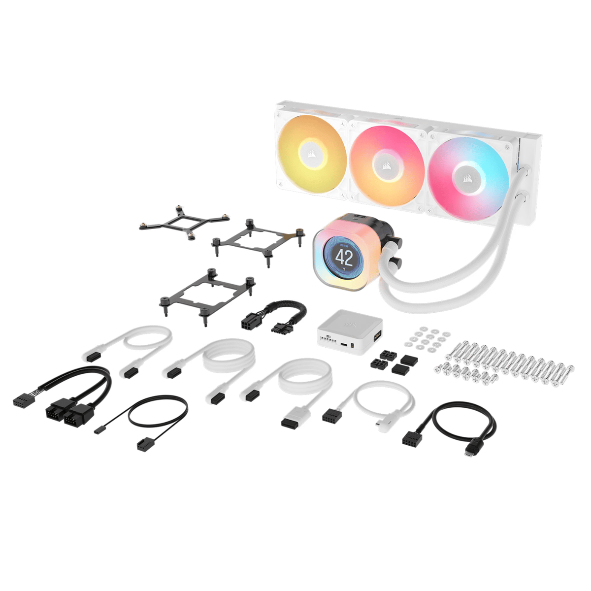 Corsair iCUE LINK TITAN 360 RX LCD Liquid CPU Cooler - White – image 4