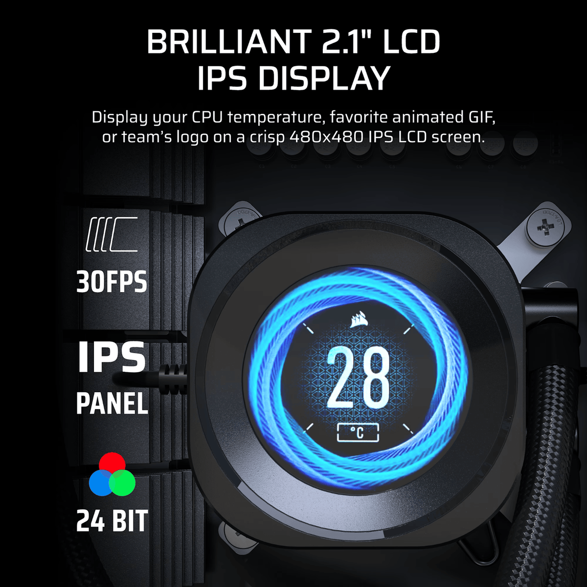 Corsair NAUTILUS 360 RS LCD Liquid CPU Cooler - Black – image 2