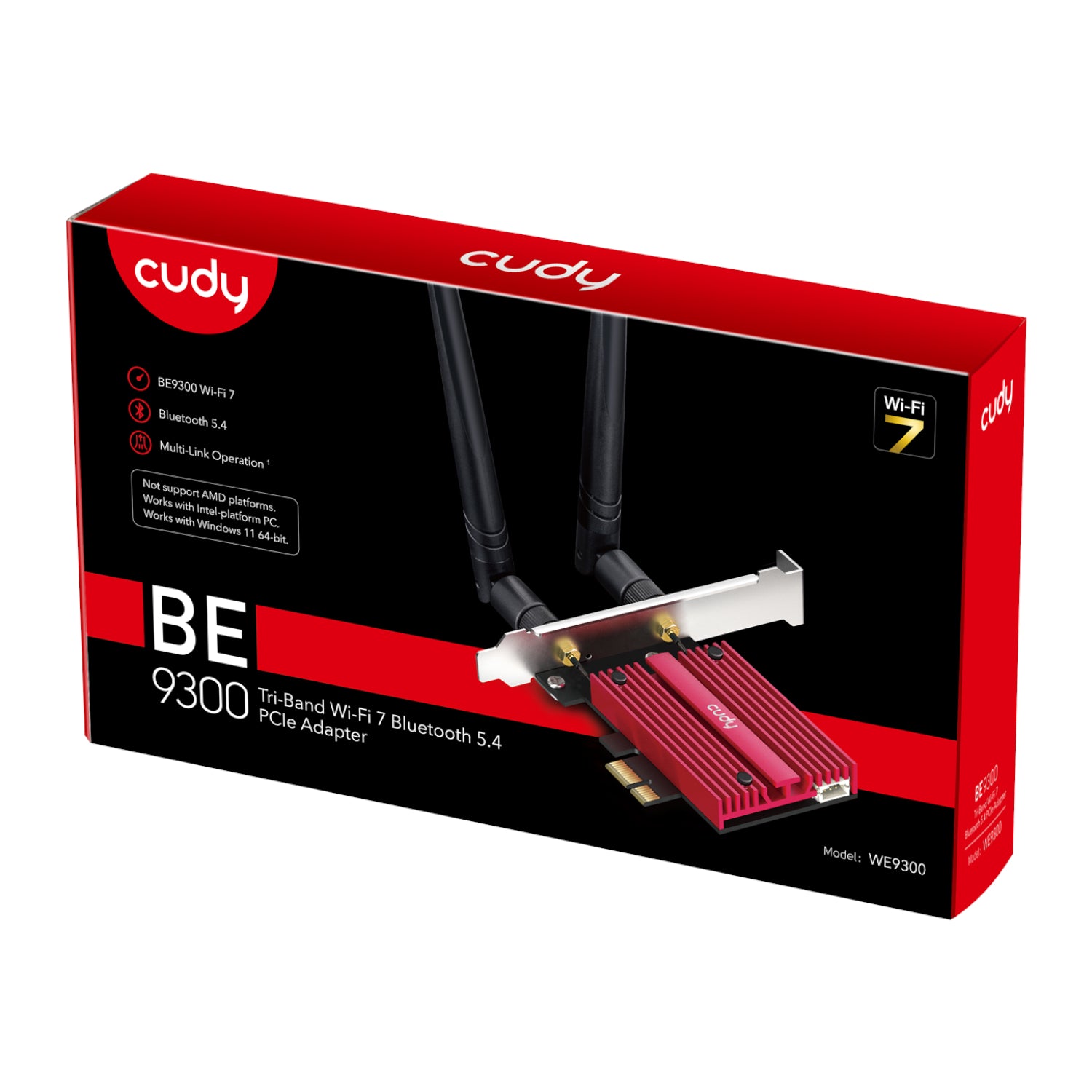 Cudy BE9300 Tri-Band Wi-Fi 7 | Bluetooth 5.4 PCIe Adapter – image 4