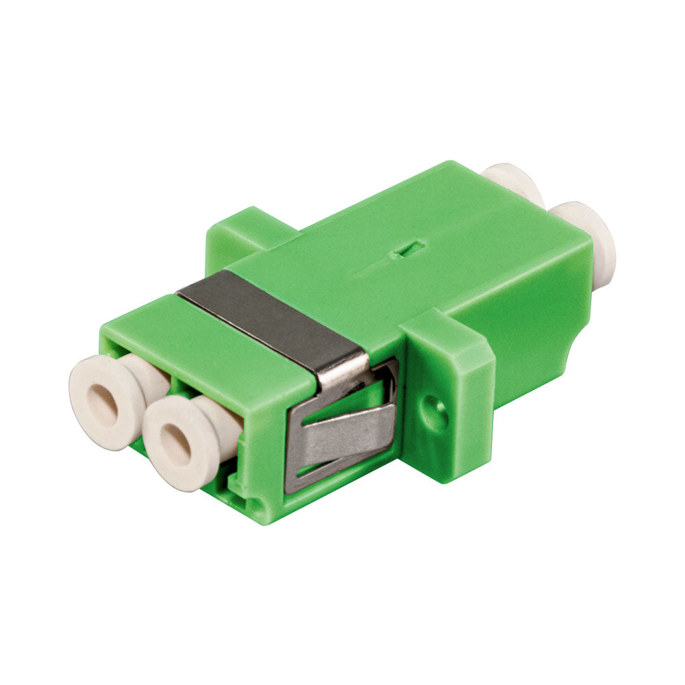 FIBRE DUP LC/APC SM MIDCOUPLER CERAMIC SLEEVE GRN