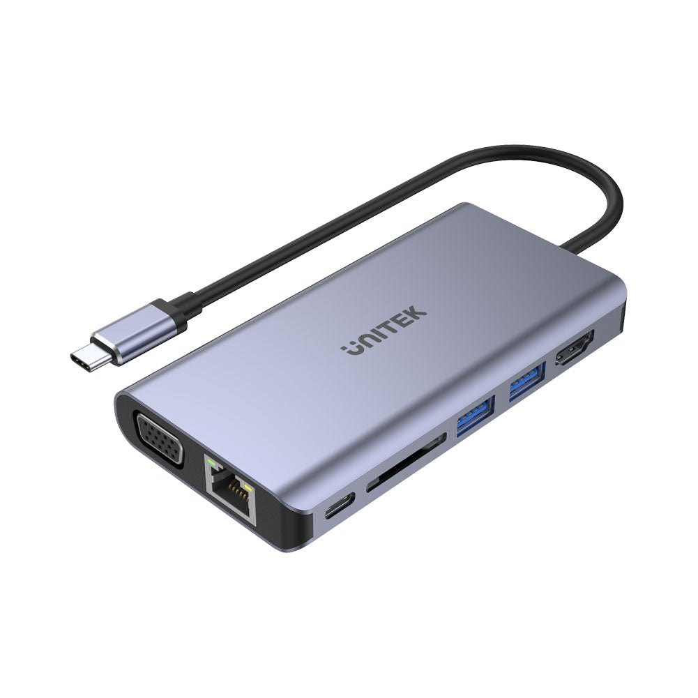 UNITEK USB TYPE-C 8IN1 ETHERNET HUB(D1019B)*