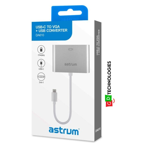 USB-C to USB-C + VGA + USB 3.0 Charger Adapter