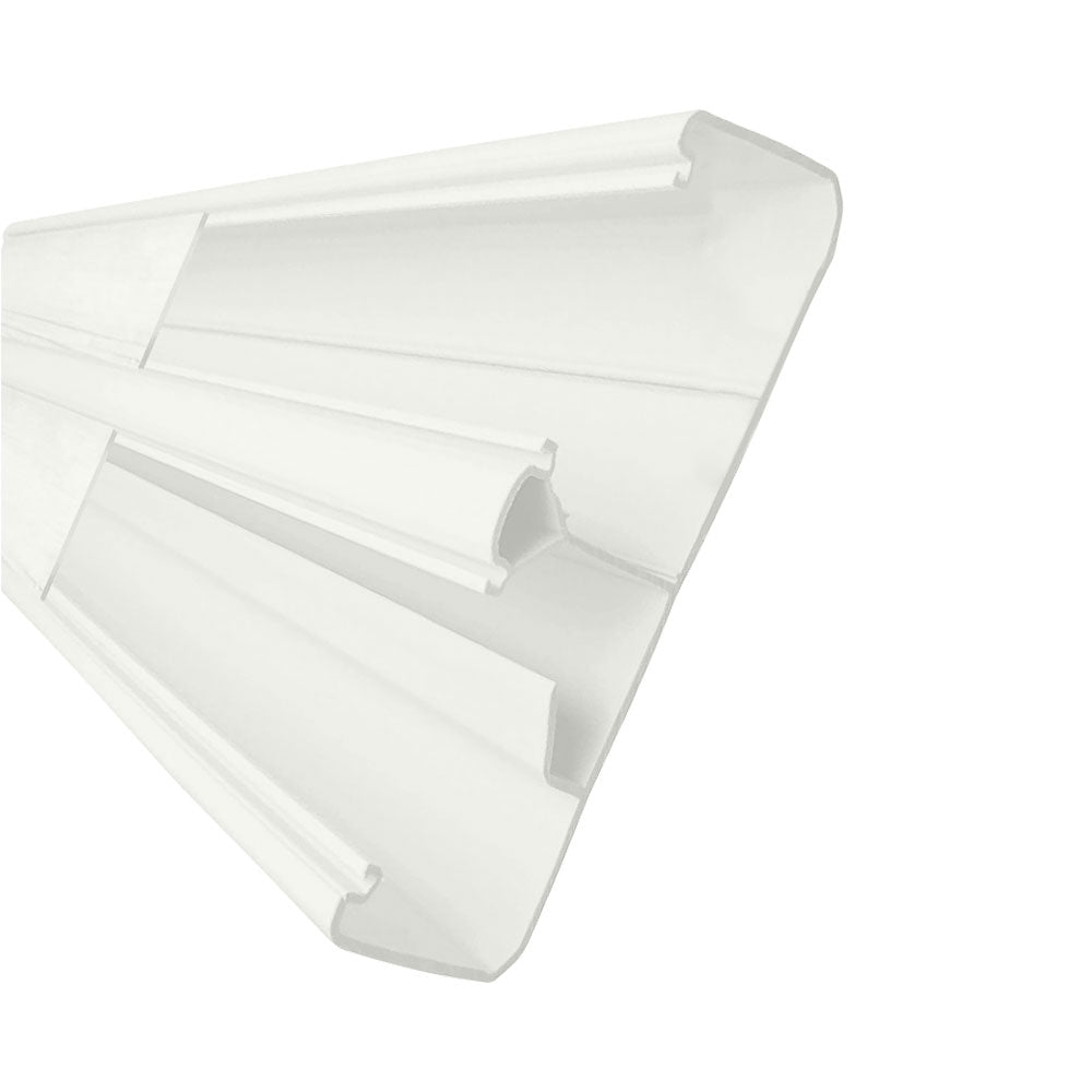 DECORDUCT 165X55X2.5M 3 COMP 2 COVER WHITE