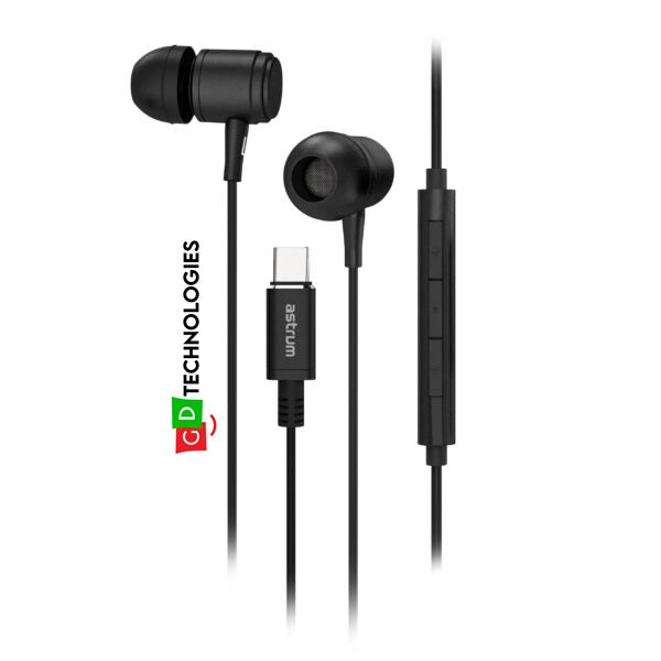 USB-C Stereo Metal Earphones with Mic