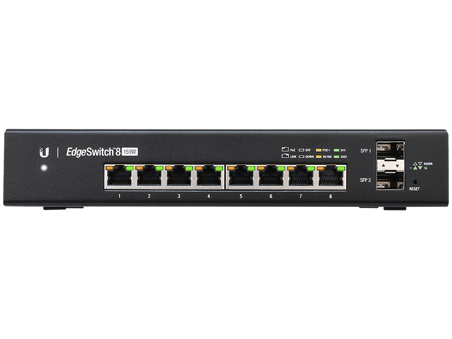 Ubiquiti UISP EdgeSwitch 8 Port PoE 150W 2SFP | ES-8-150W