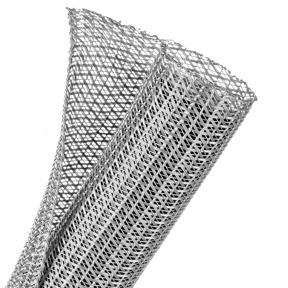 1M PLATINUM GREY WRAP SPLIT BRAID TUBE (F6N1.50PG)