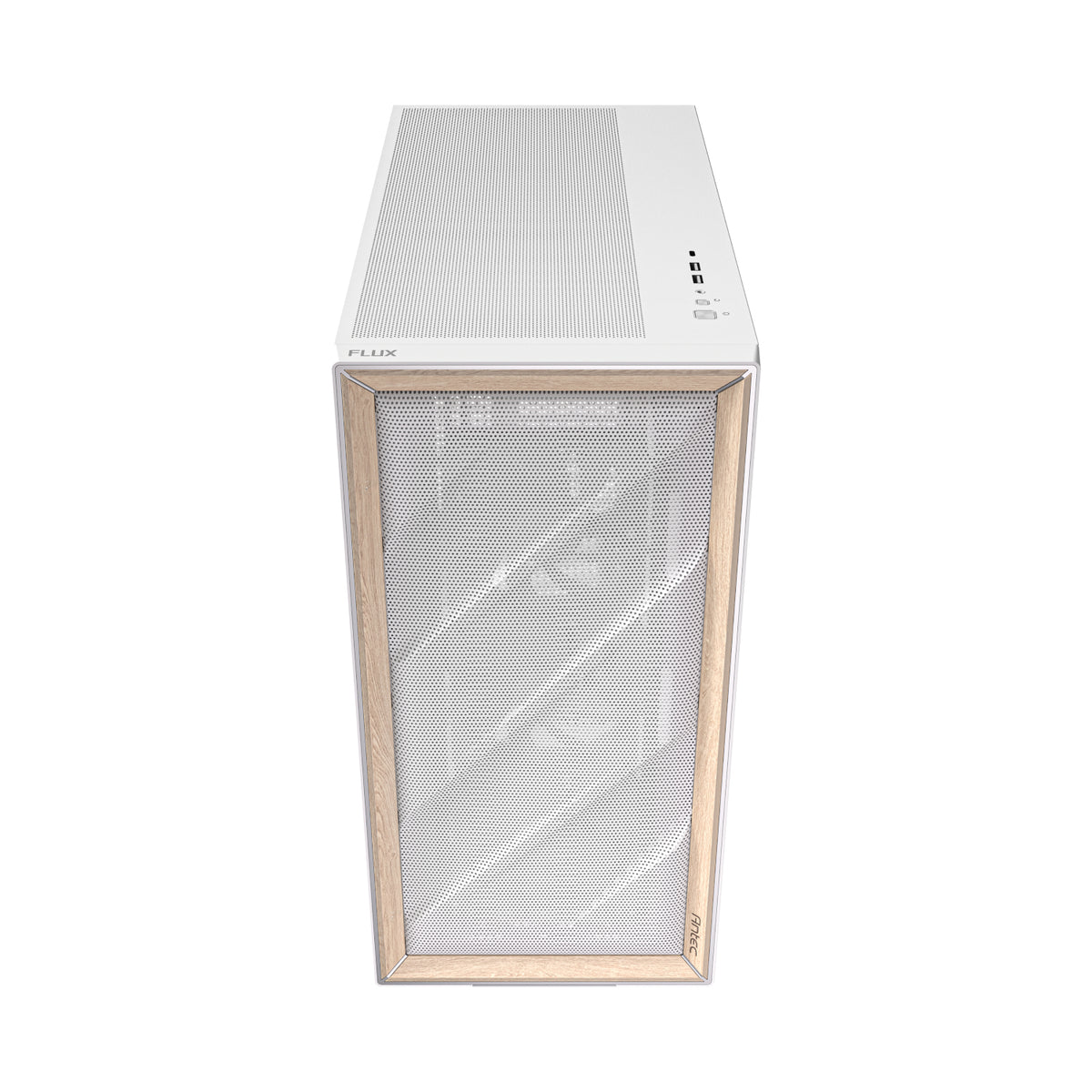 Antec FLUX Mid-Tower E-ATX Gaming Chassis Wood Front Panel - White – image 2