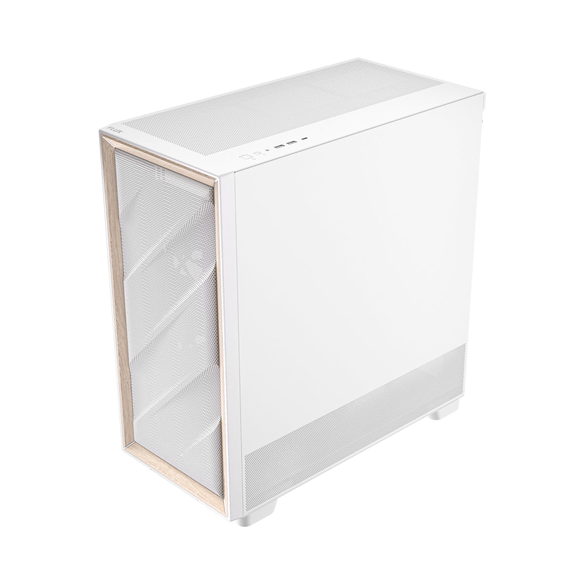 Antec FLUX Mid-Tower E-ATX Gaming Chassis Wood Front Panel - White – image 4