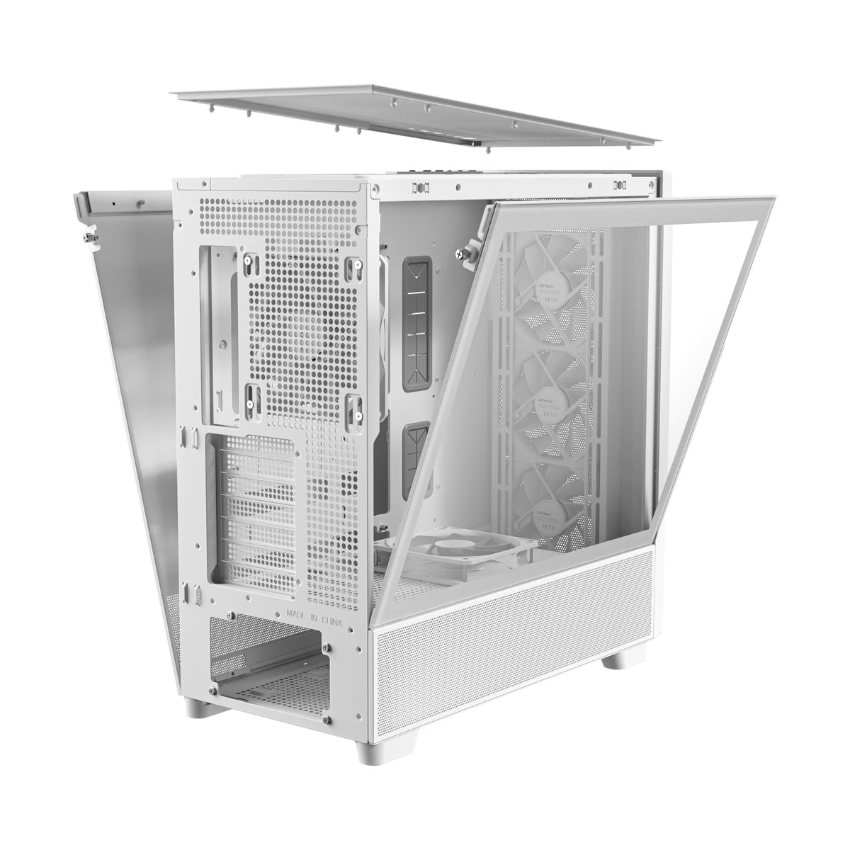 Antec FLUX Mid-Tower E-ATX Gaming Chassis Wood Front Panel - White – image 5