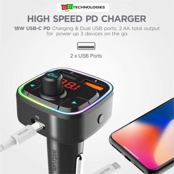 Wireless FM Transmitter + PD Charger