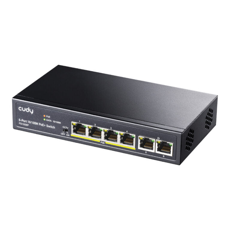 Cudy 6-Port Ethernet Unmanaged Switch – 4 Ports POE