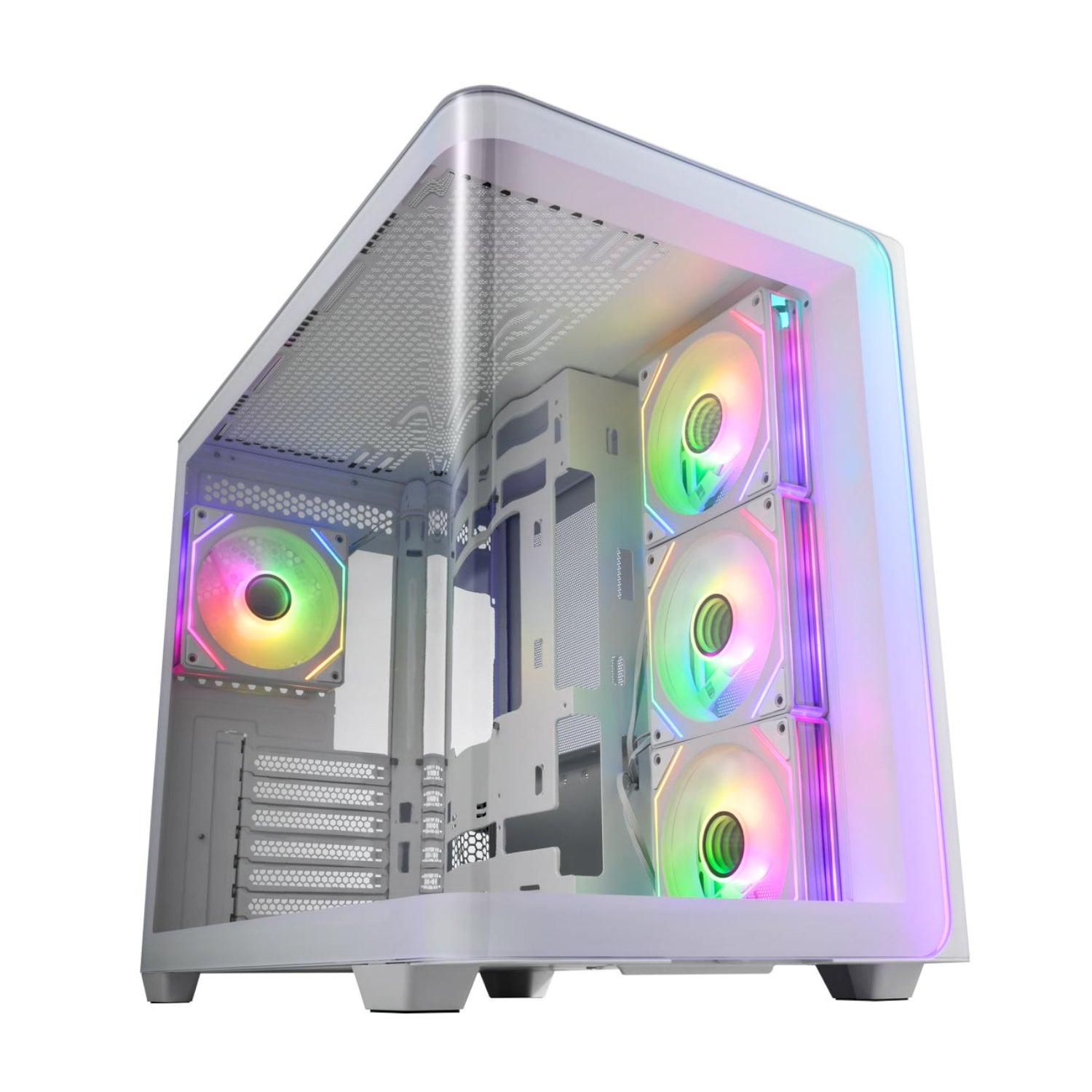 FSP M580 ARGB ATX Mid Tower Gaming Chassis - White – image 2