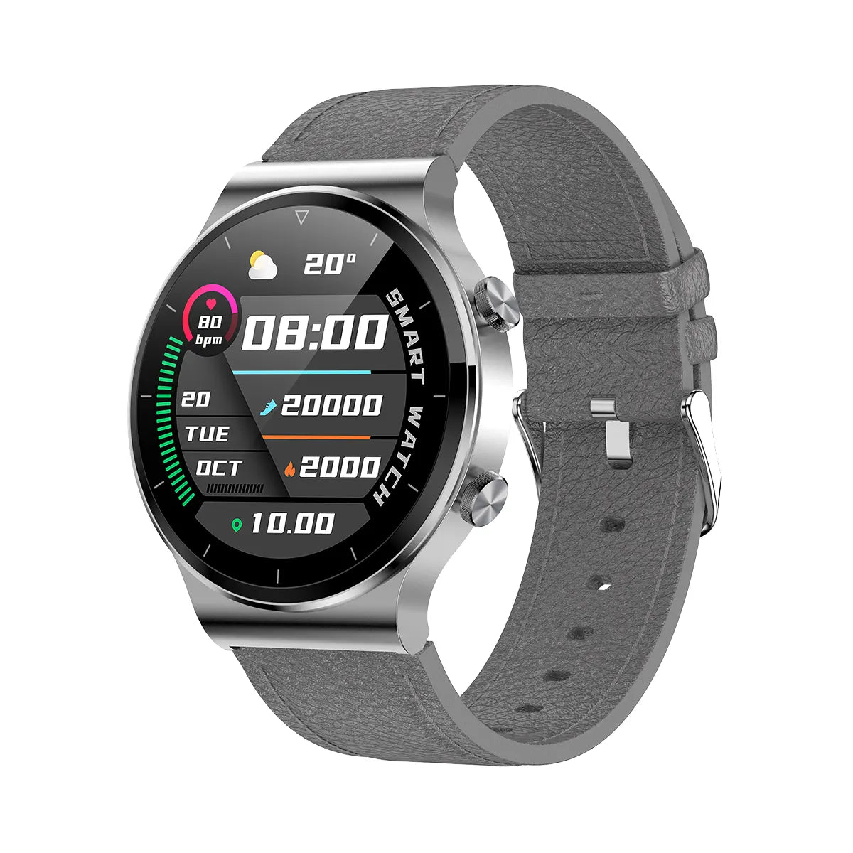 Bluetooth Calling IP67 Sports Metal Smart Watch – Grey